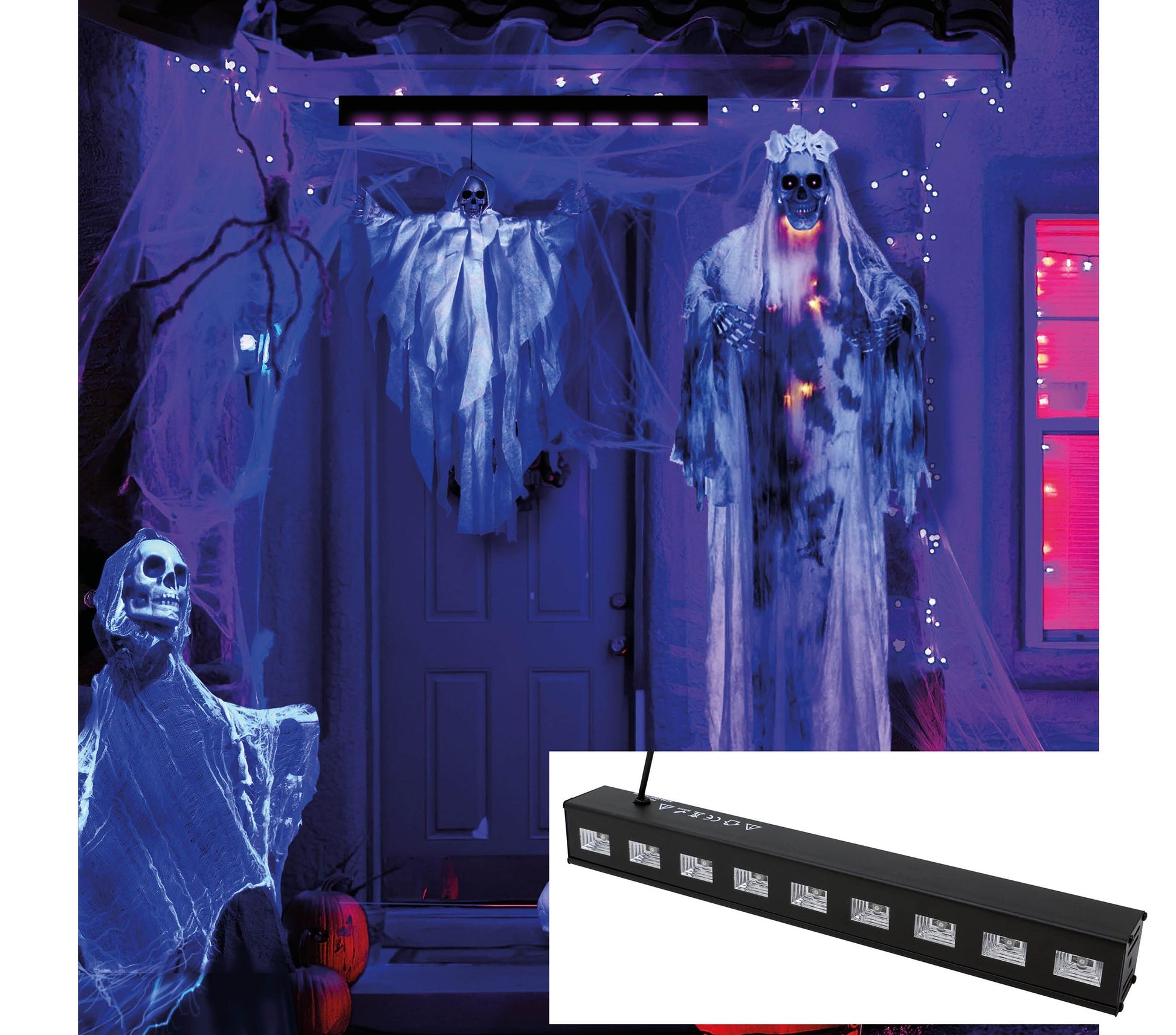 9 LED UV BLACK LIGHT, 9X3 W, INDOOR