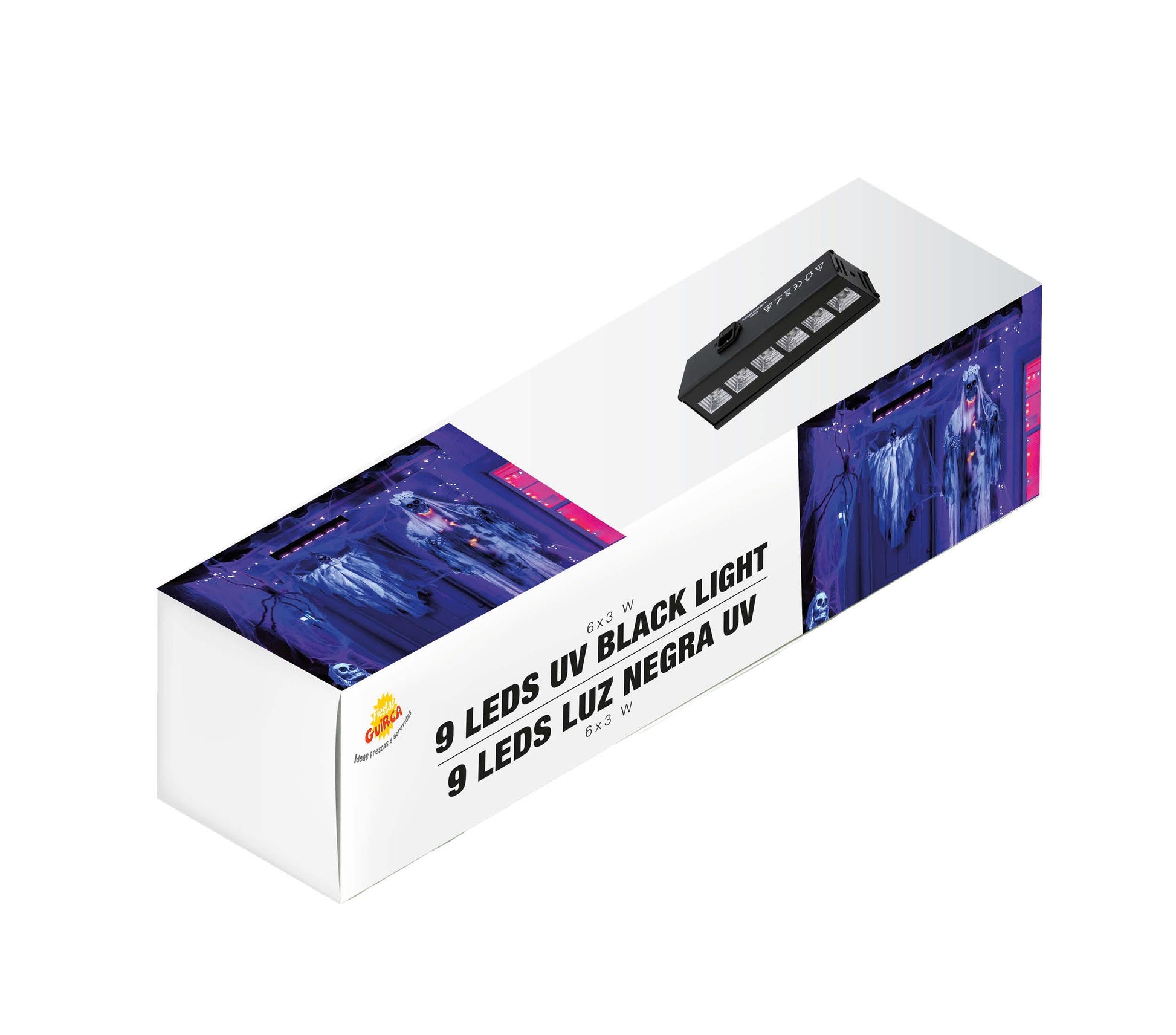 9 LED UV BLACK LIGHT, 9X3 W, INDOOR