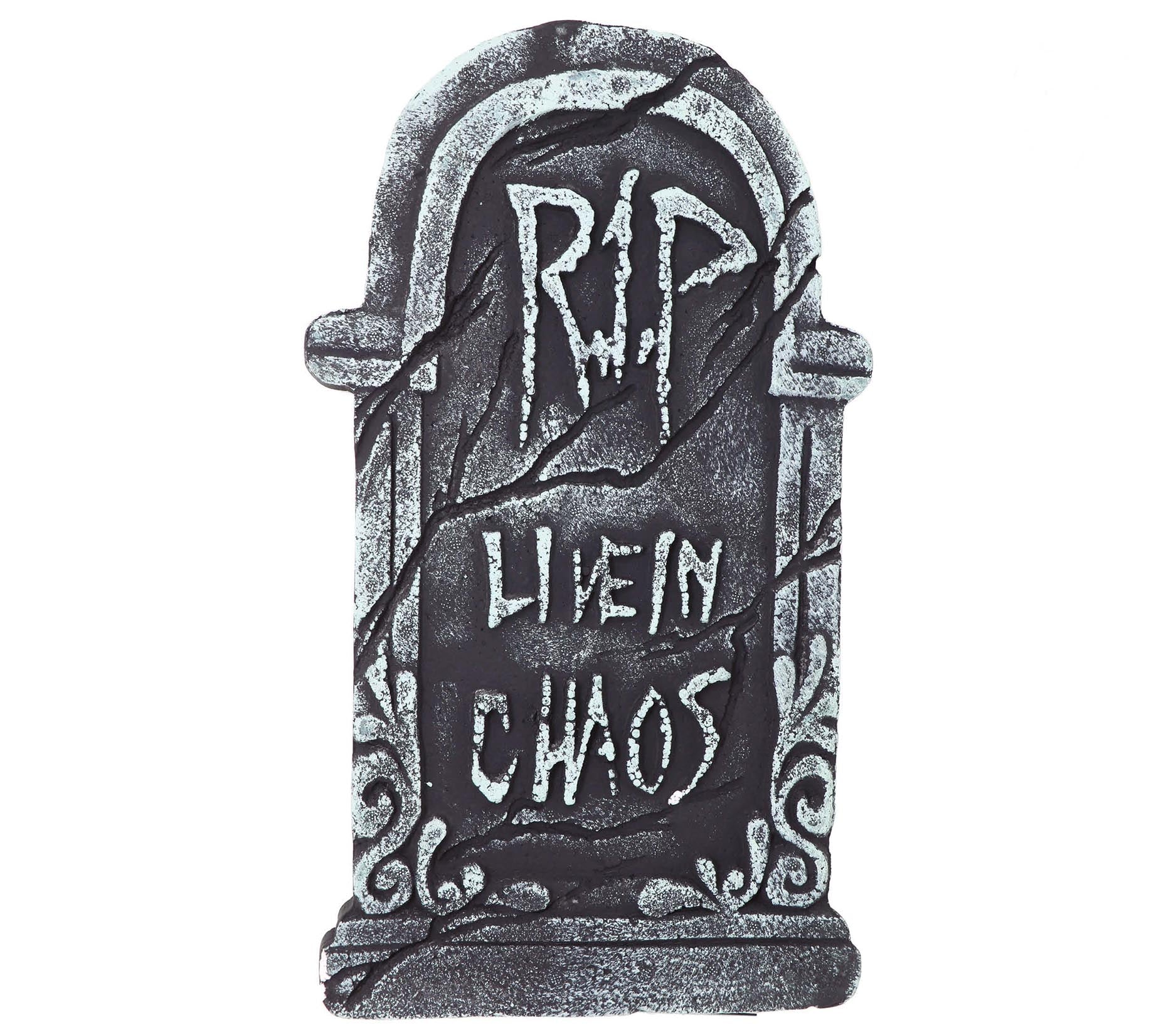 "LIVE IN CHAOS" STONE, 43X22