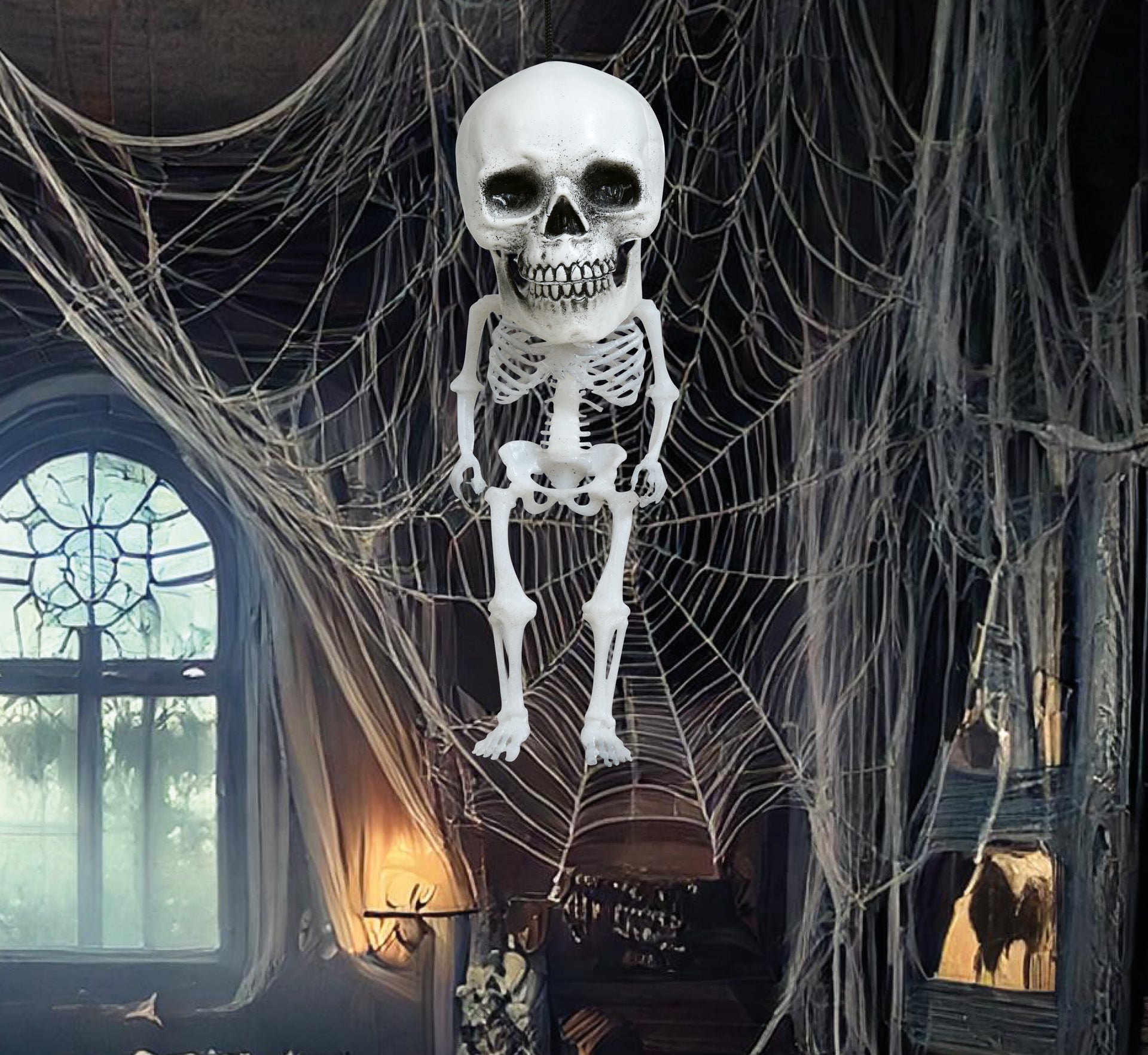 HANGING BIG HEAD SKELETON 15 CM
