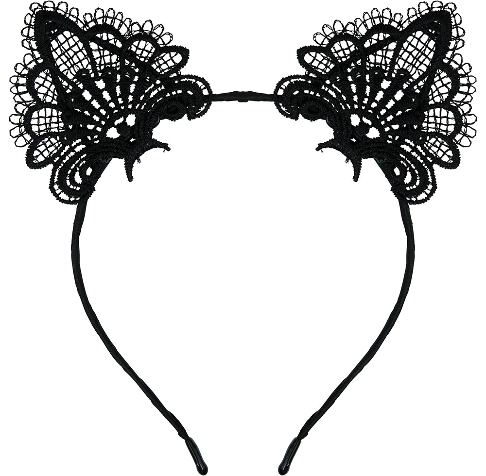 EMBROIDERED KITTY HEADBAND