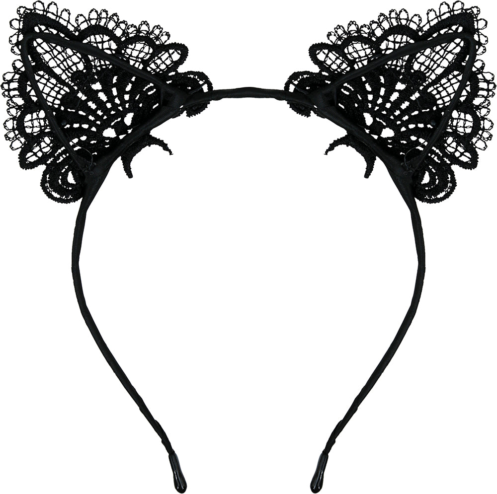 EMBROIDERED KITTY HEADBAND