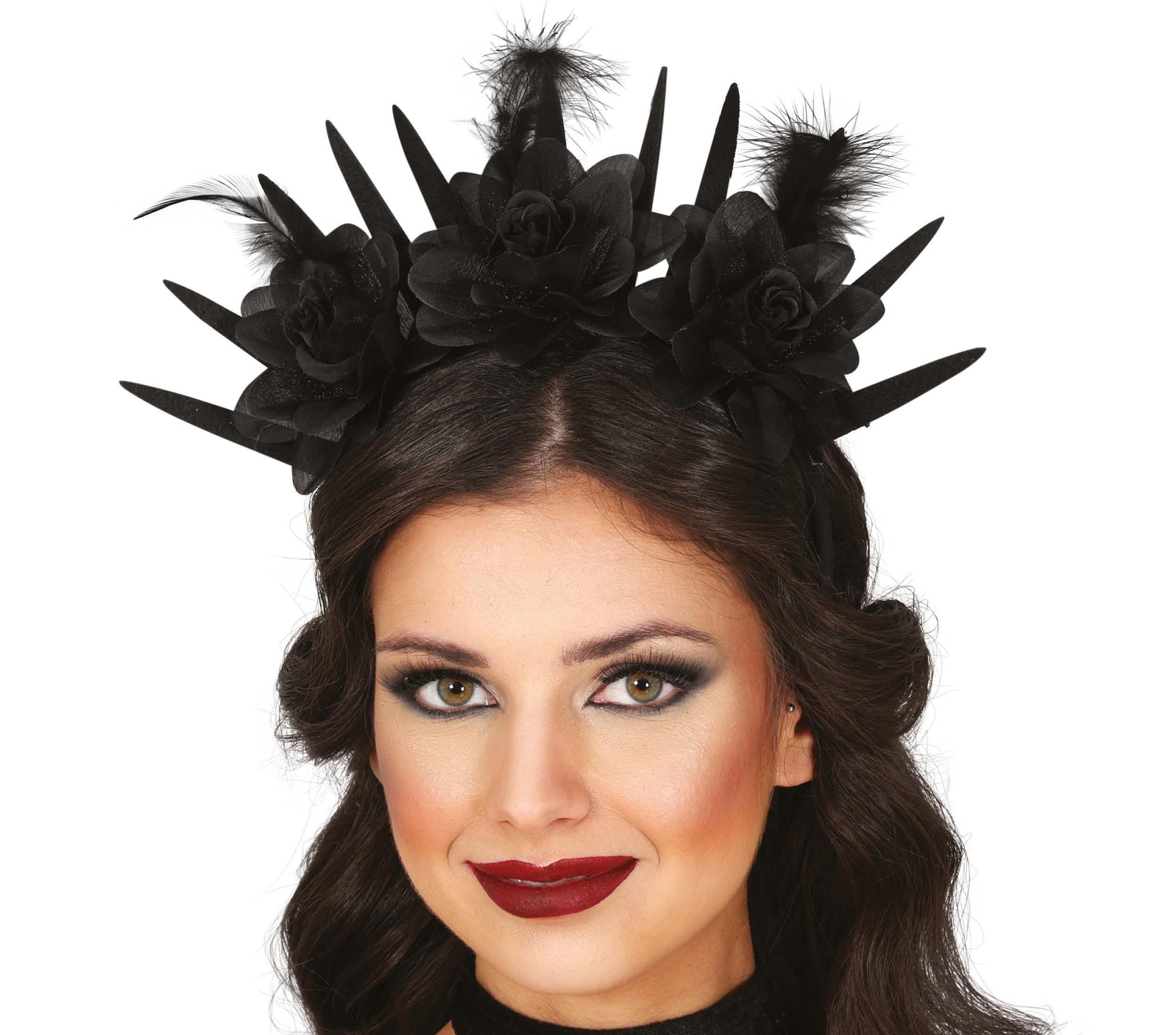 BLACK FLOWER HEADBAND