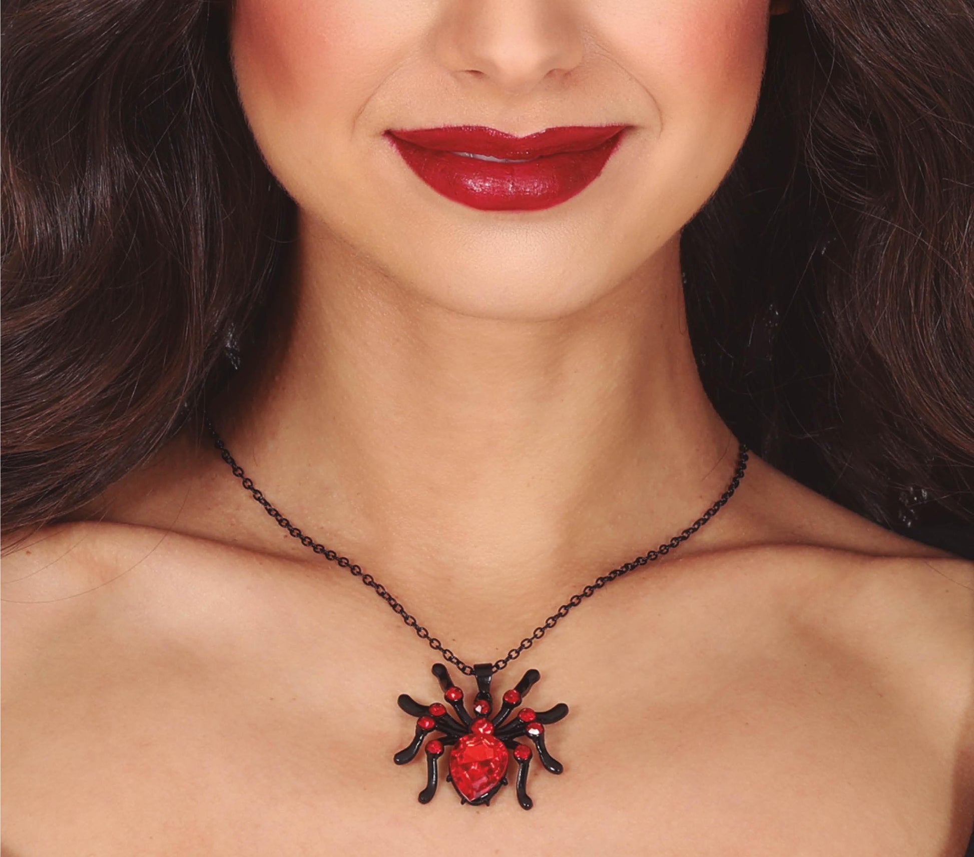 SPIDER NECKLACE WITH RUBY 6 CMS