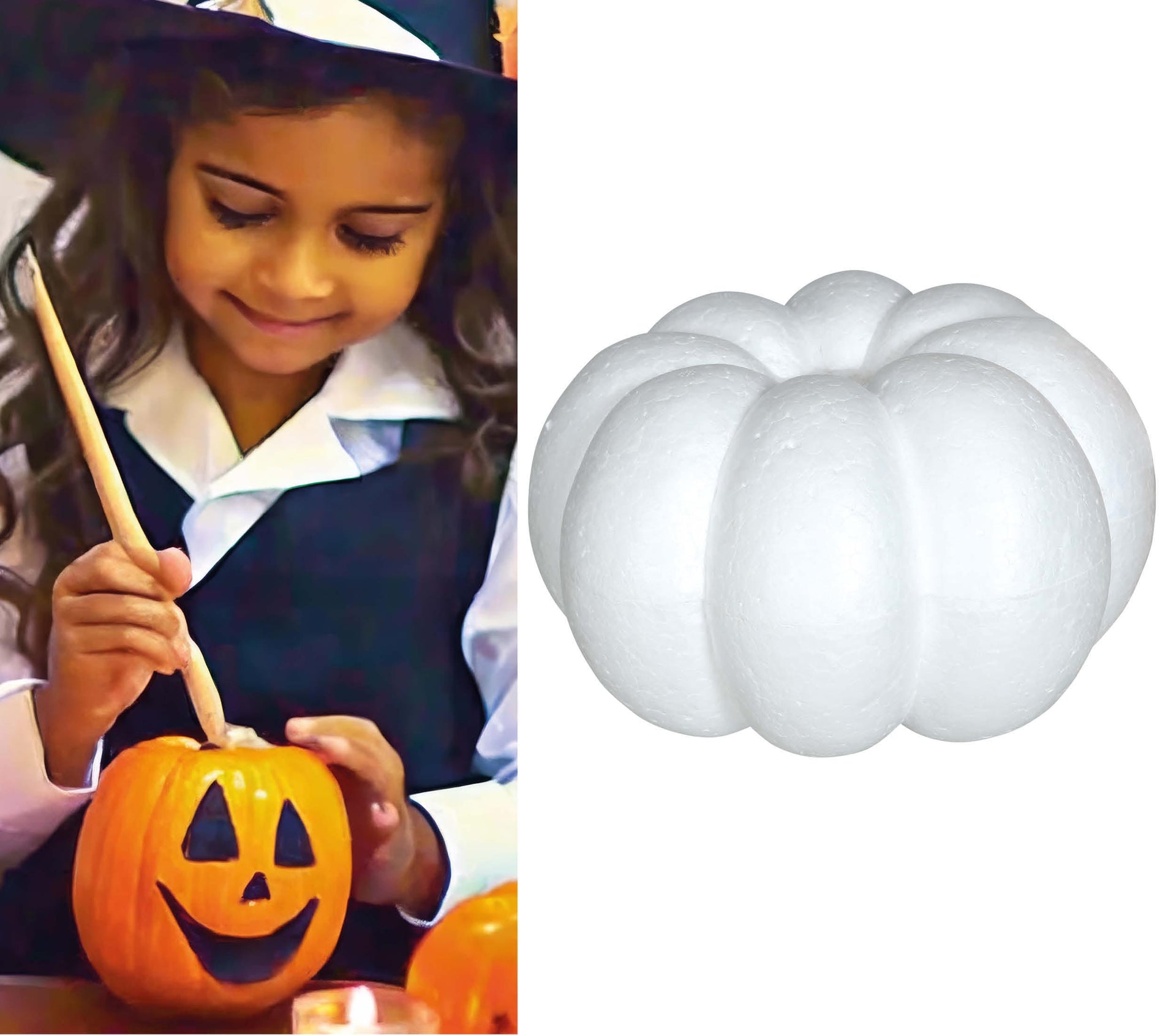 DIY WHITE PUMPKIN TO PAINT 18X10 CM