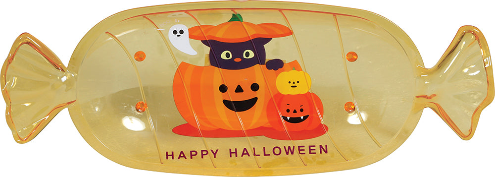 ORANGE HALLOWEEN CANDY BOWL, 34X13 CMS