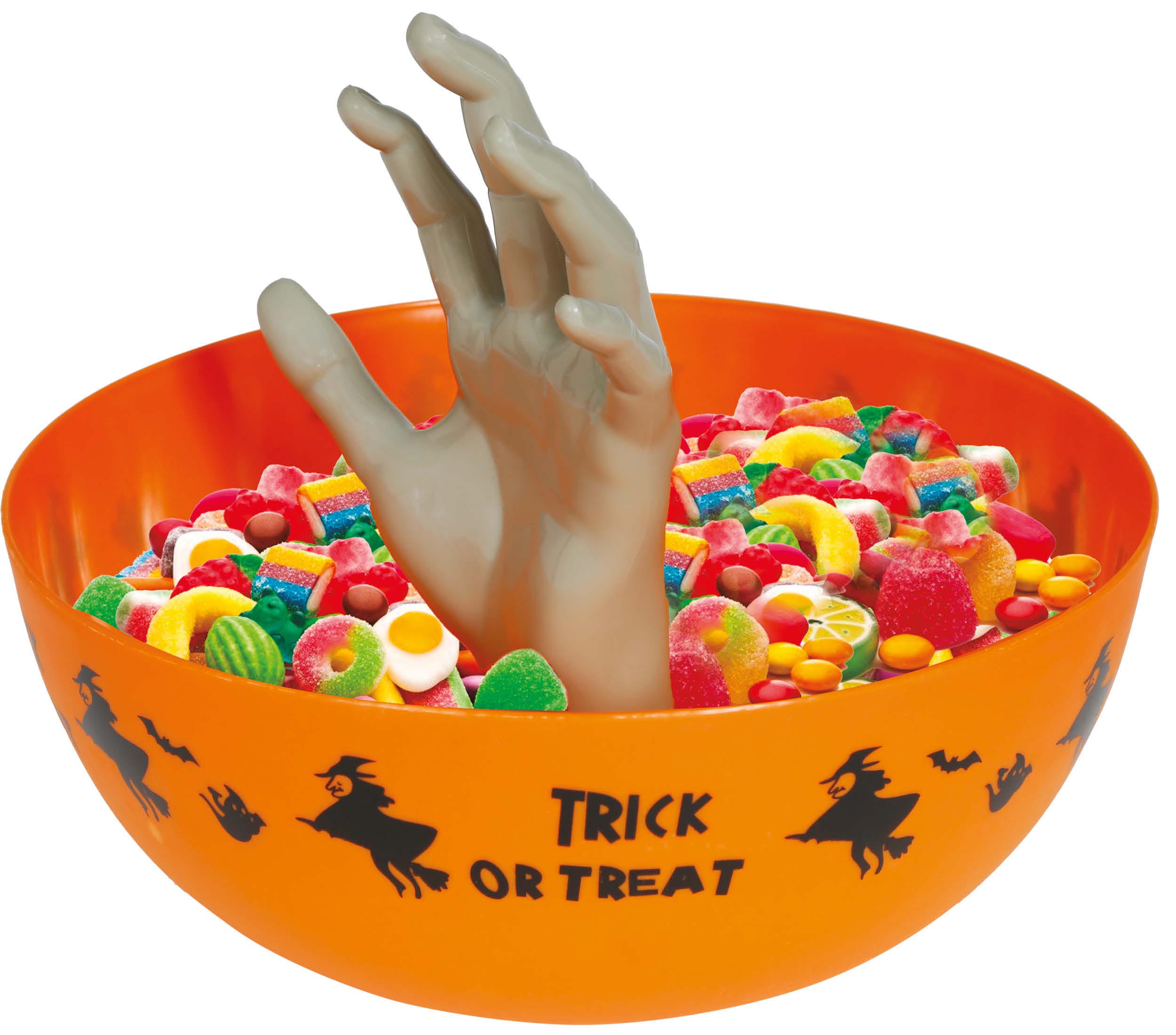 ORANGE BOWL WITH HAND 25 CM