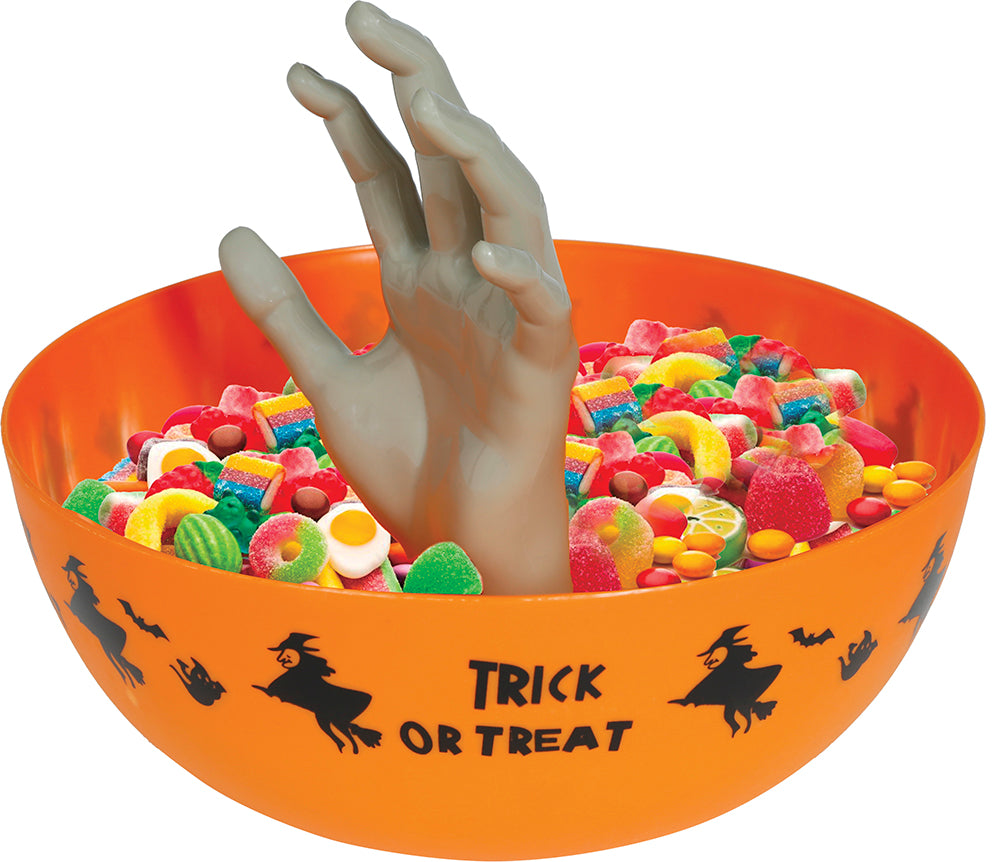 ORANGE BOWL WITH HAND 25 CM