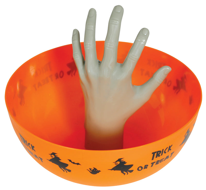ORANGE BOWL WITH HAND 25 CM