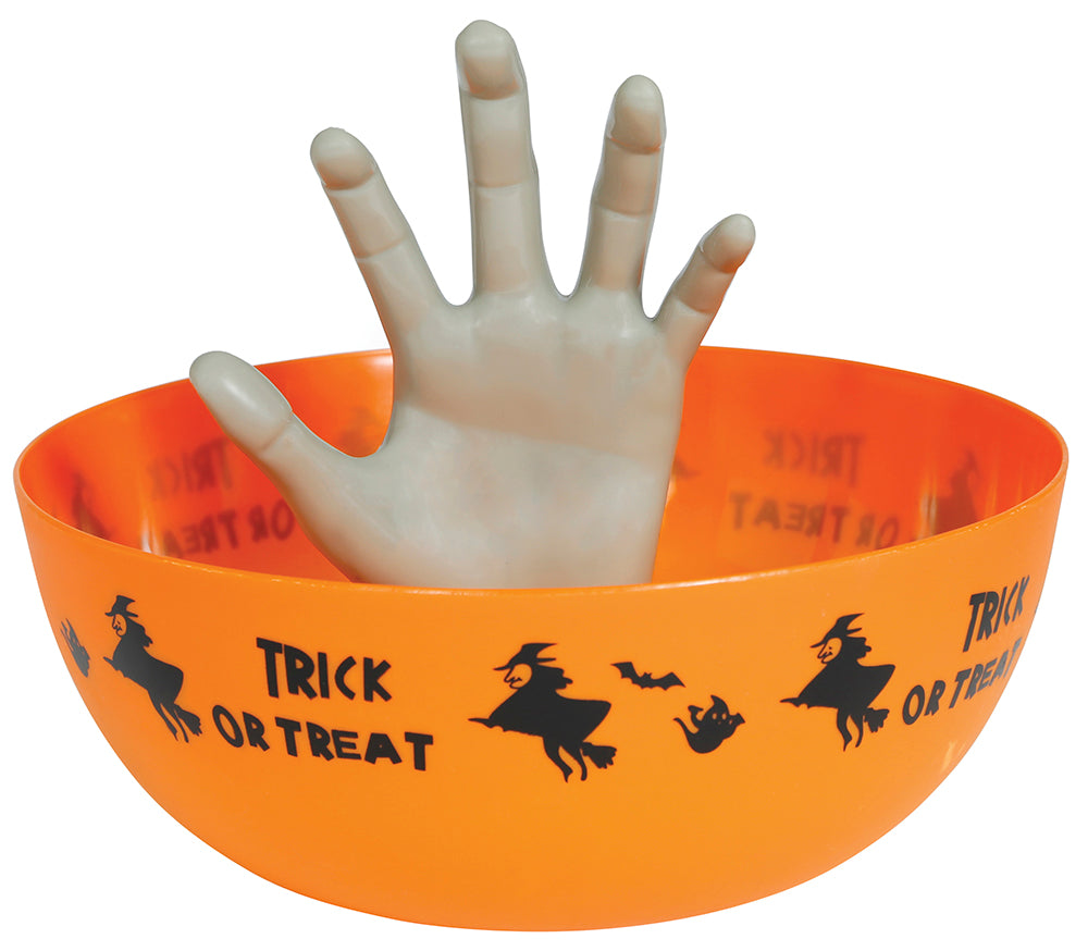 ORANGE BOWL WITH HAND 25 CM