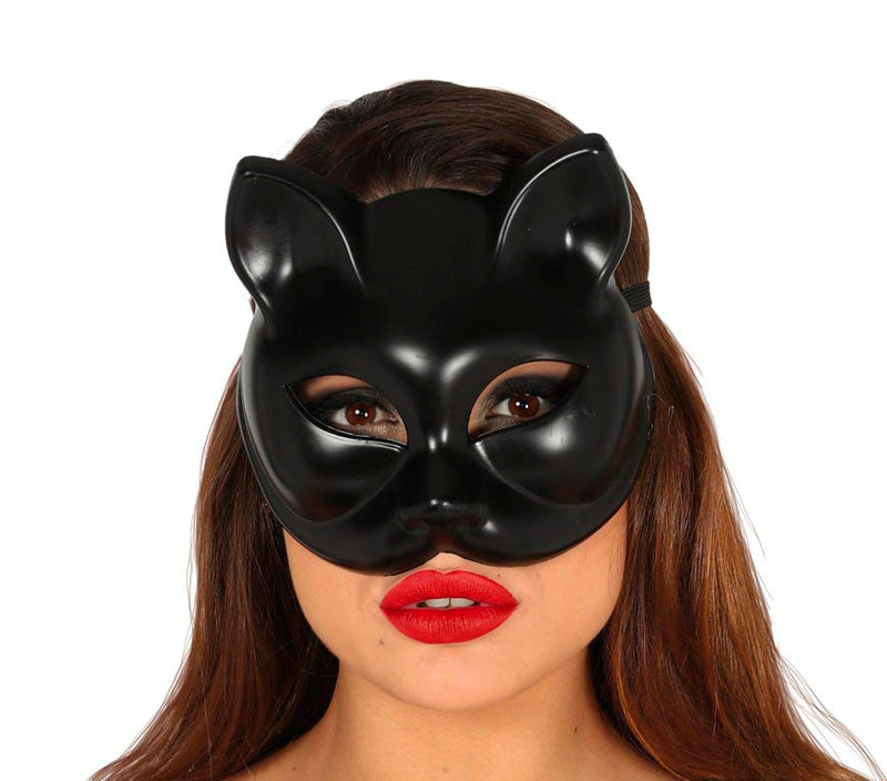 BLACK KITTY MASK, PVC