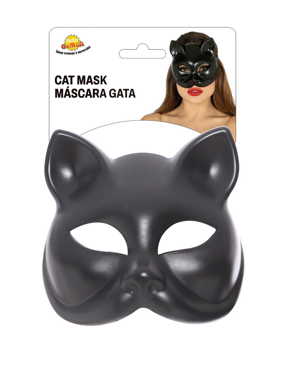 BLACK KITTY MASK, PVC