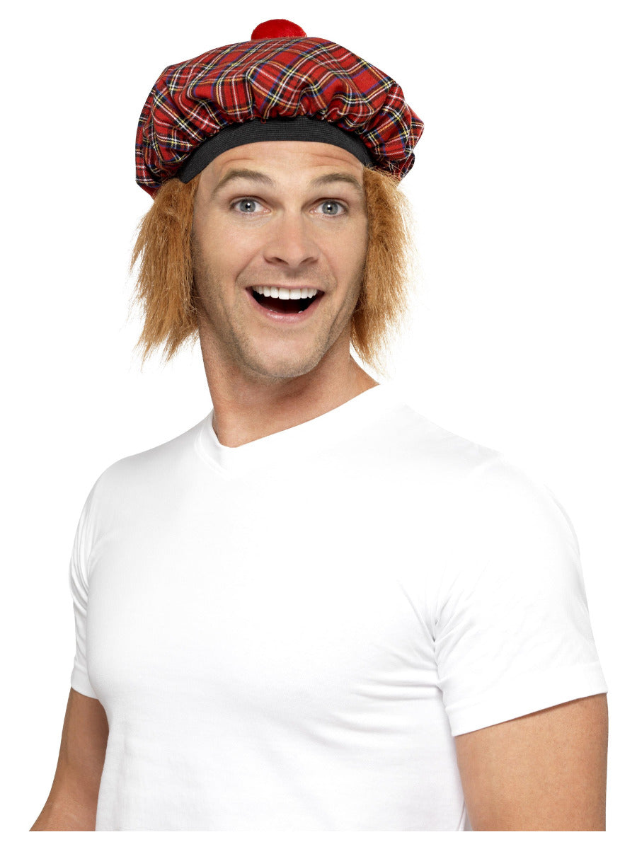 Tam-O-Shanter Tartan Hat, Red - 1