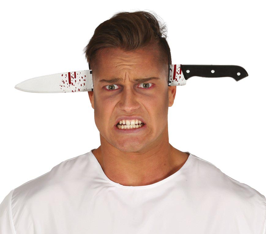 BLOODY KNIFE TIARA 35 CM