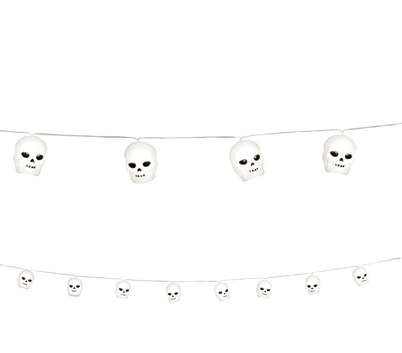 LIGHT GARLAND 12 SKULLS 220 CM