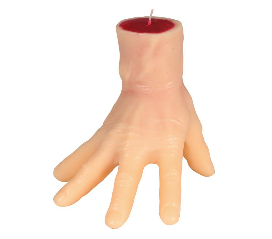 BLOODY HAND CANDLE 15 CM