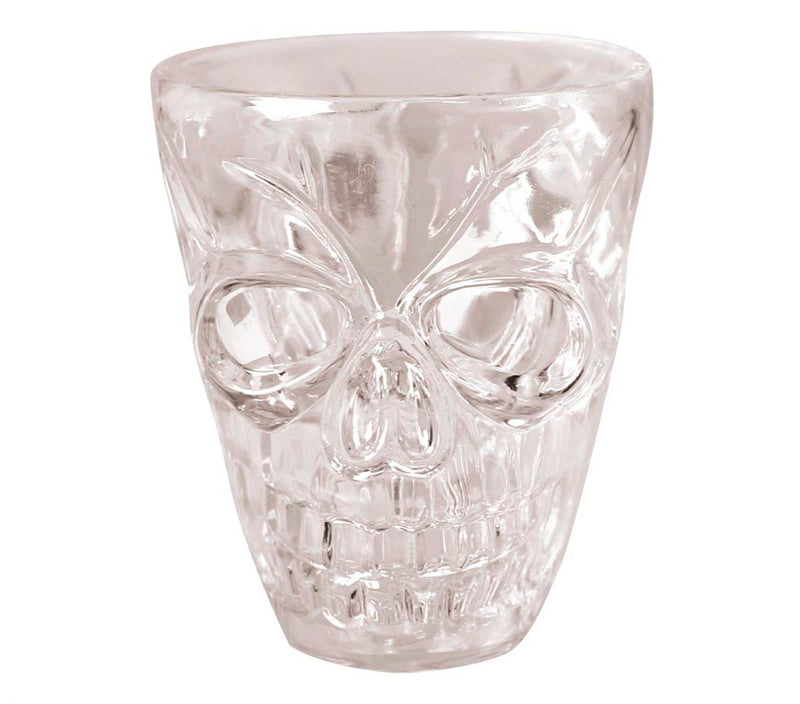 BLISTER 4 SHOT GLASSES SKULL 5.5 CM