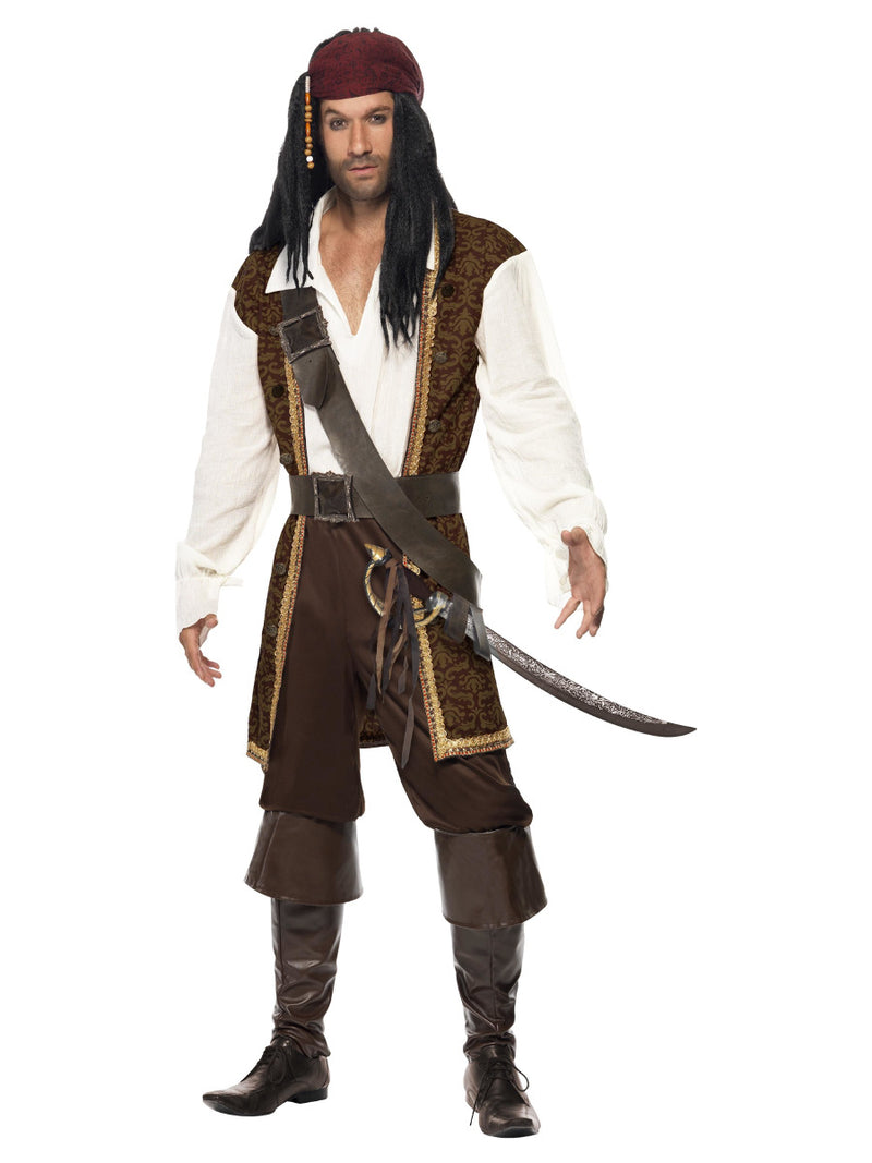 High Seas Pirate Costume, Brown - 1