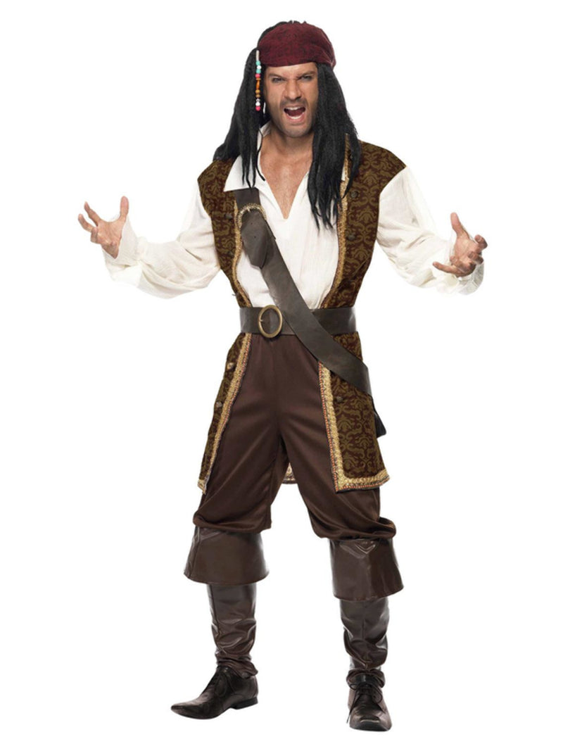 High Seas Pirate Costume, Brown - 5
