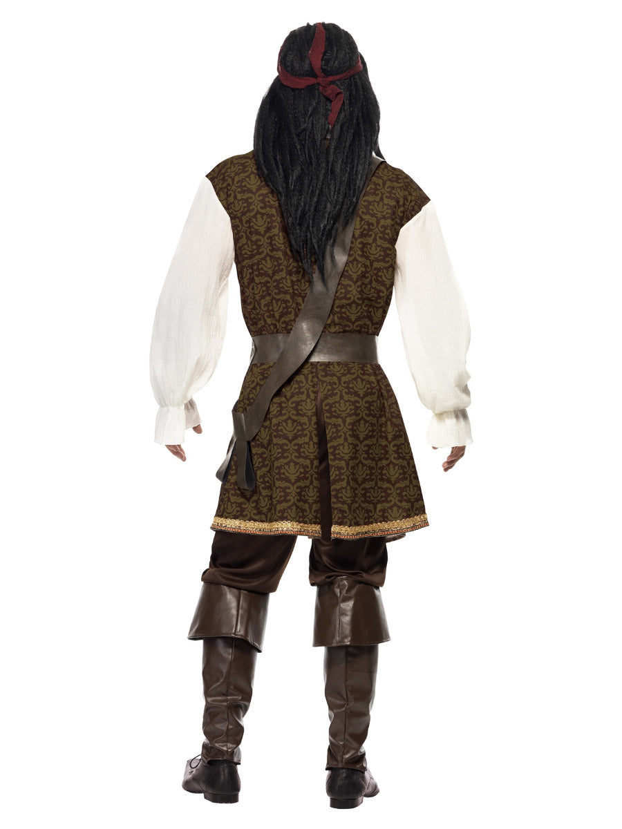 High Seas Pirate Costume, Brown - 3