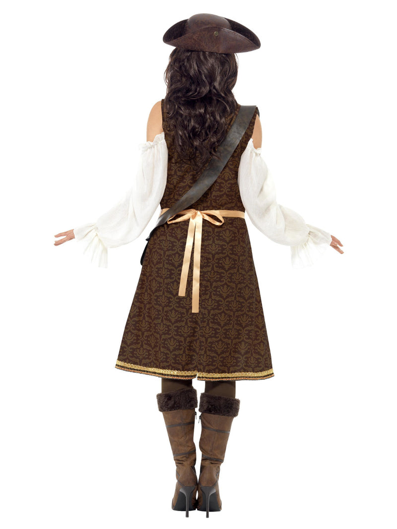 High Seas Pirate Wench Costume, Brown - 3