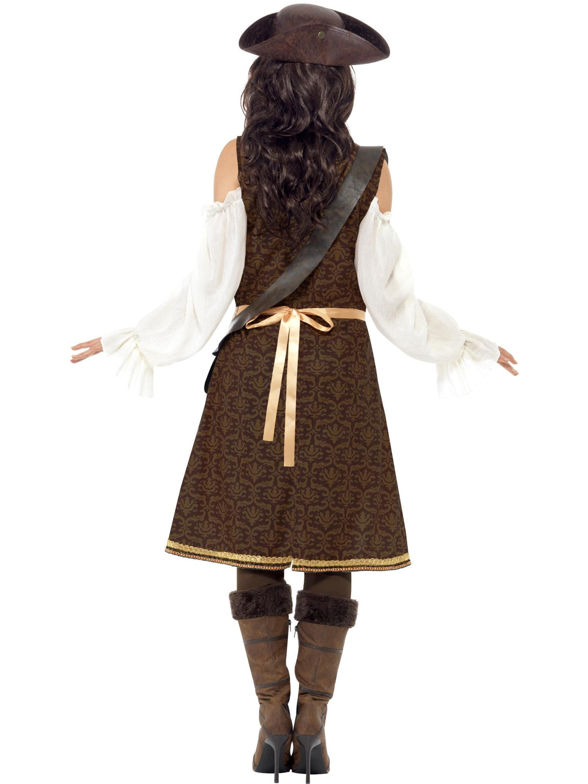 High Seas Pirate Wench Costume, Brown 2