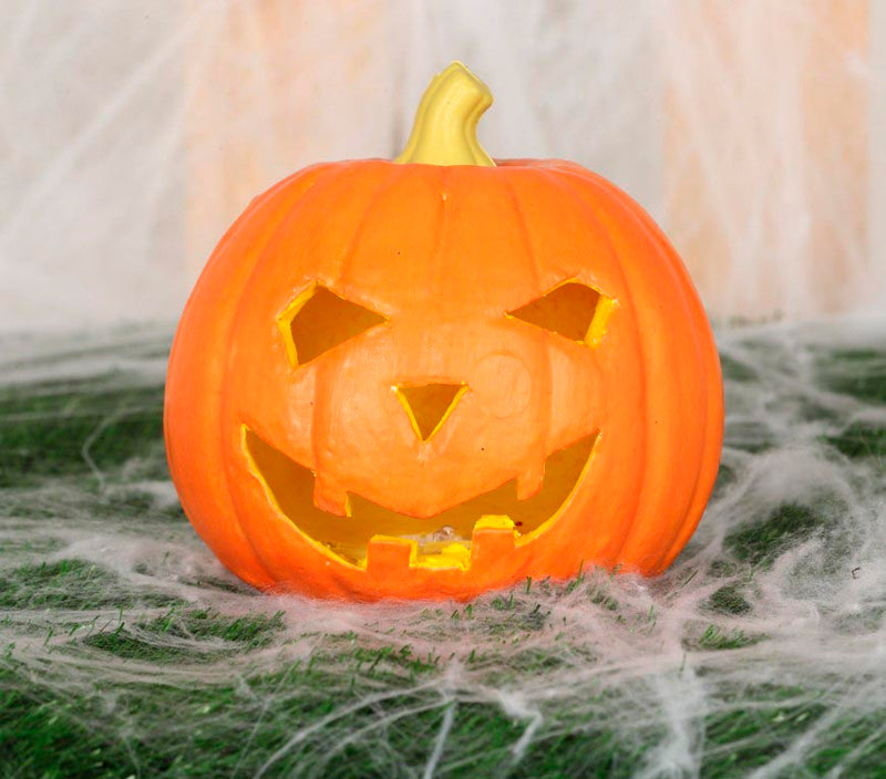 FOAM PUMPKIN WITH LIGHT 16 CMS