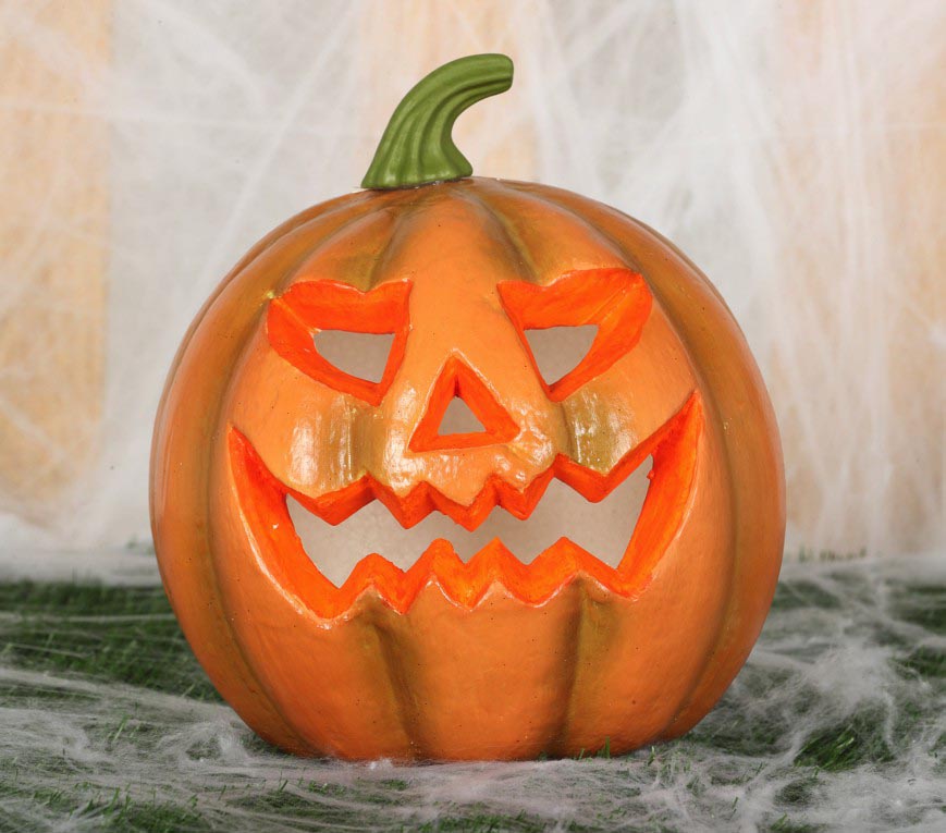 FOAM PUMPKIN WITH LIGHT 24 CMS