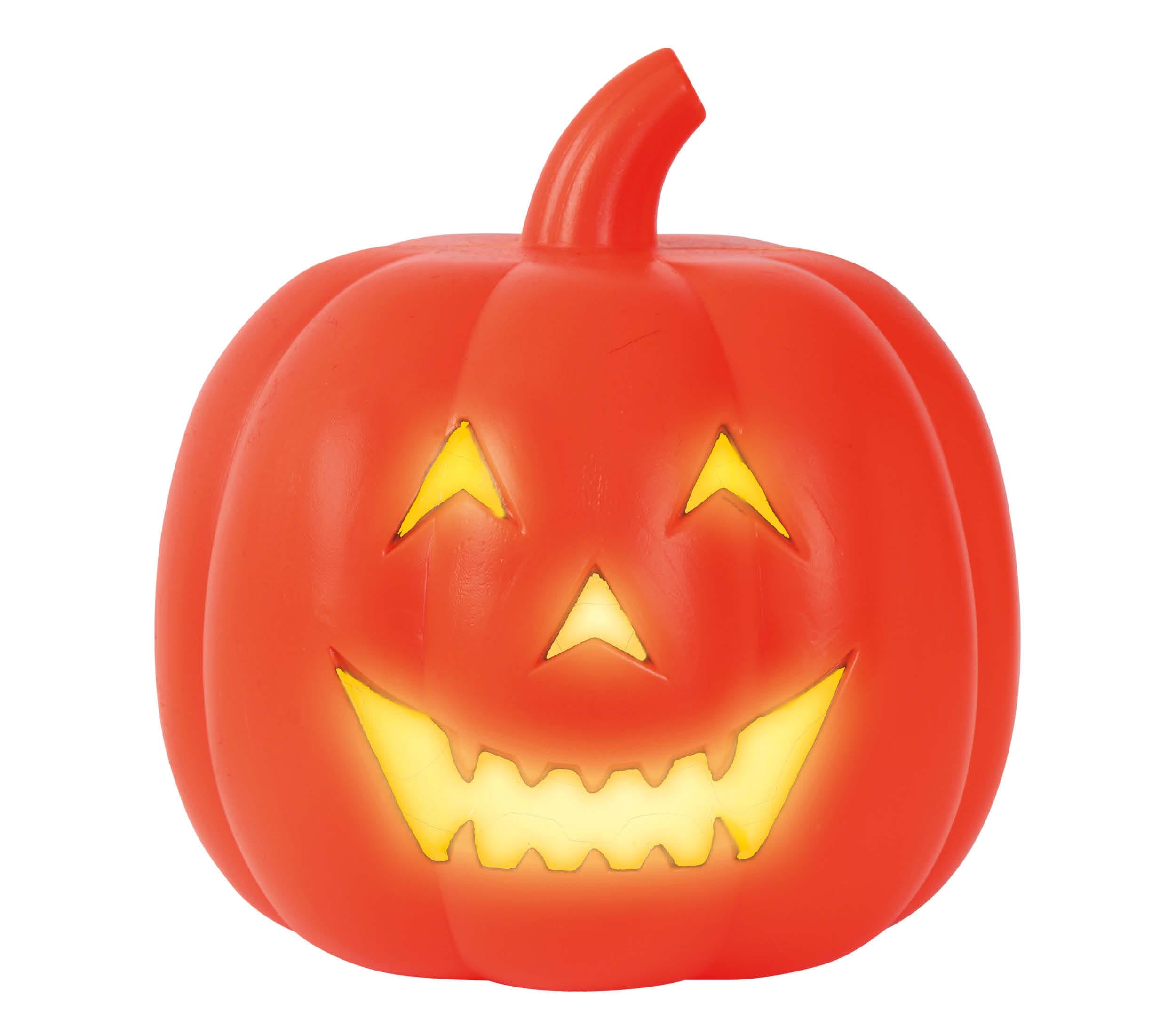 PUMPKIN WITH LIGHT AND SOUND, PVC, 32 CM