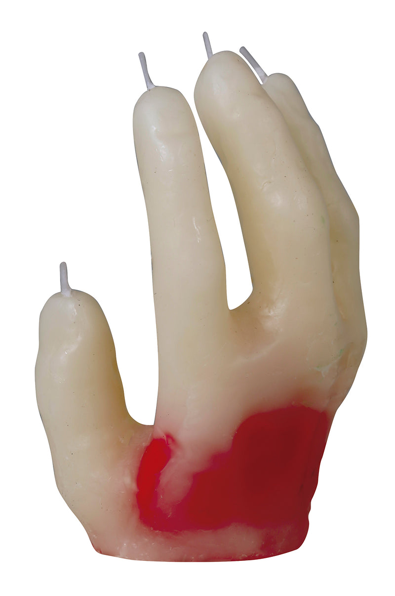 BLOODY HAND CANDLE 14X5 CMS