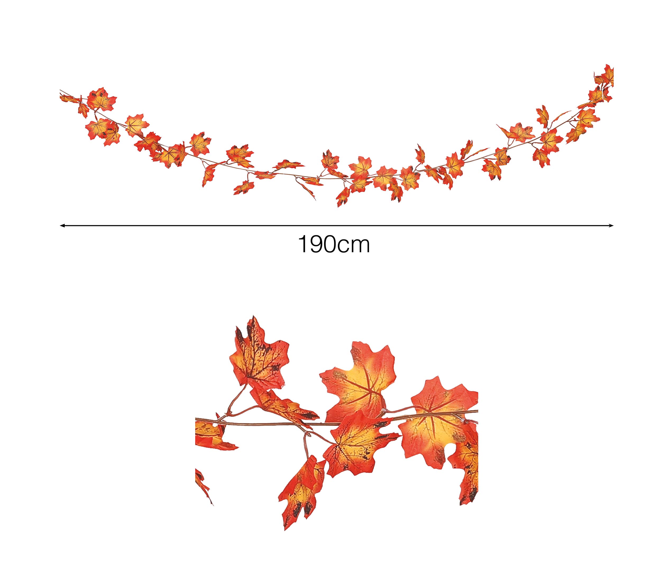 ORANGE LEAVES GARLAND 190 CMS