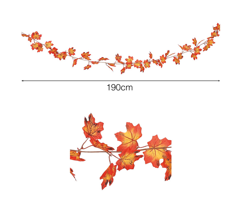 ORANGE LEAVES GARLAND 190 CMS
