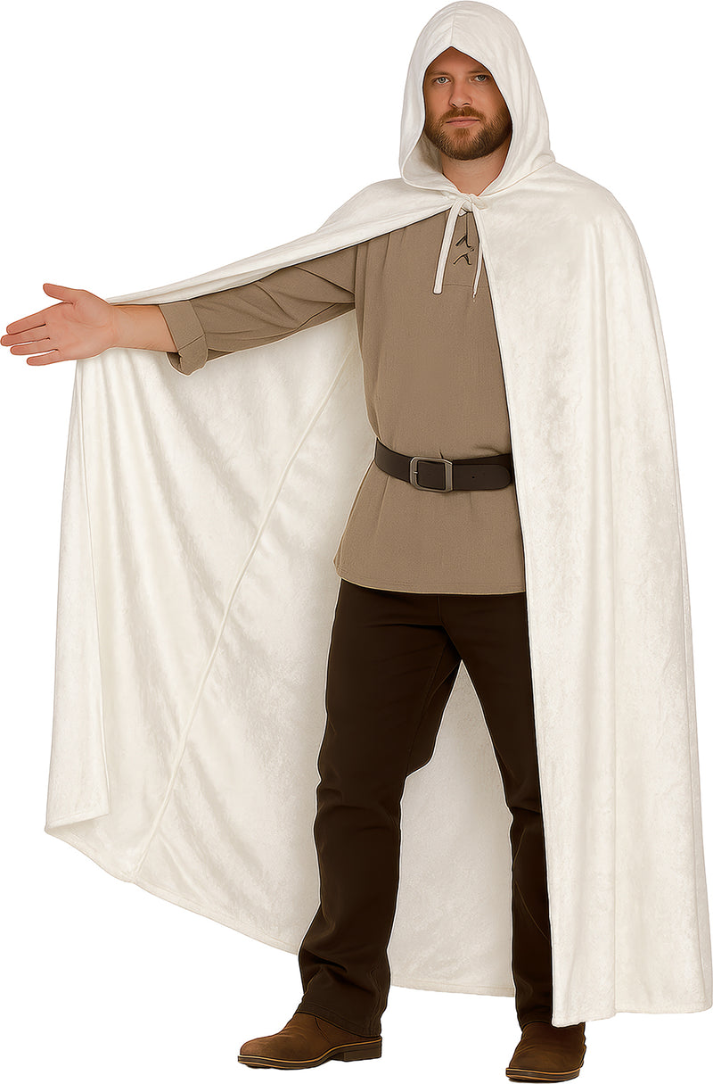 VELVET HOODED CAPE WITH HOOD, 130 CM