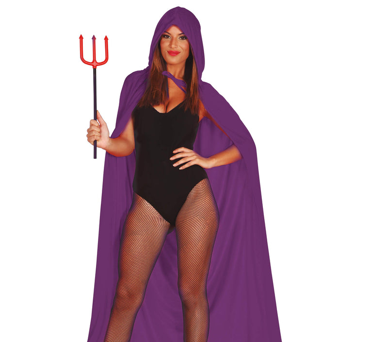 VELVET HOODED CAPE WITH HOOD, 130 CM