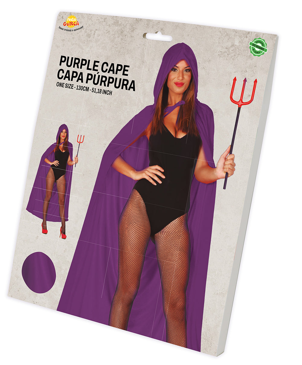 VELVET HOODED CAPE WITH HOOD, 130 CM