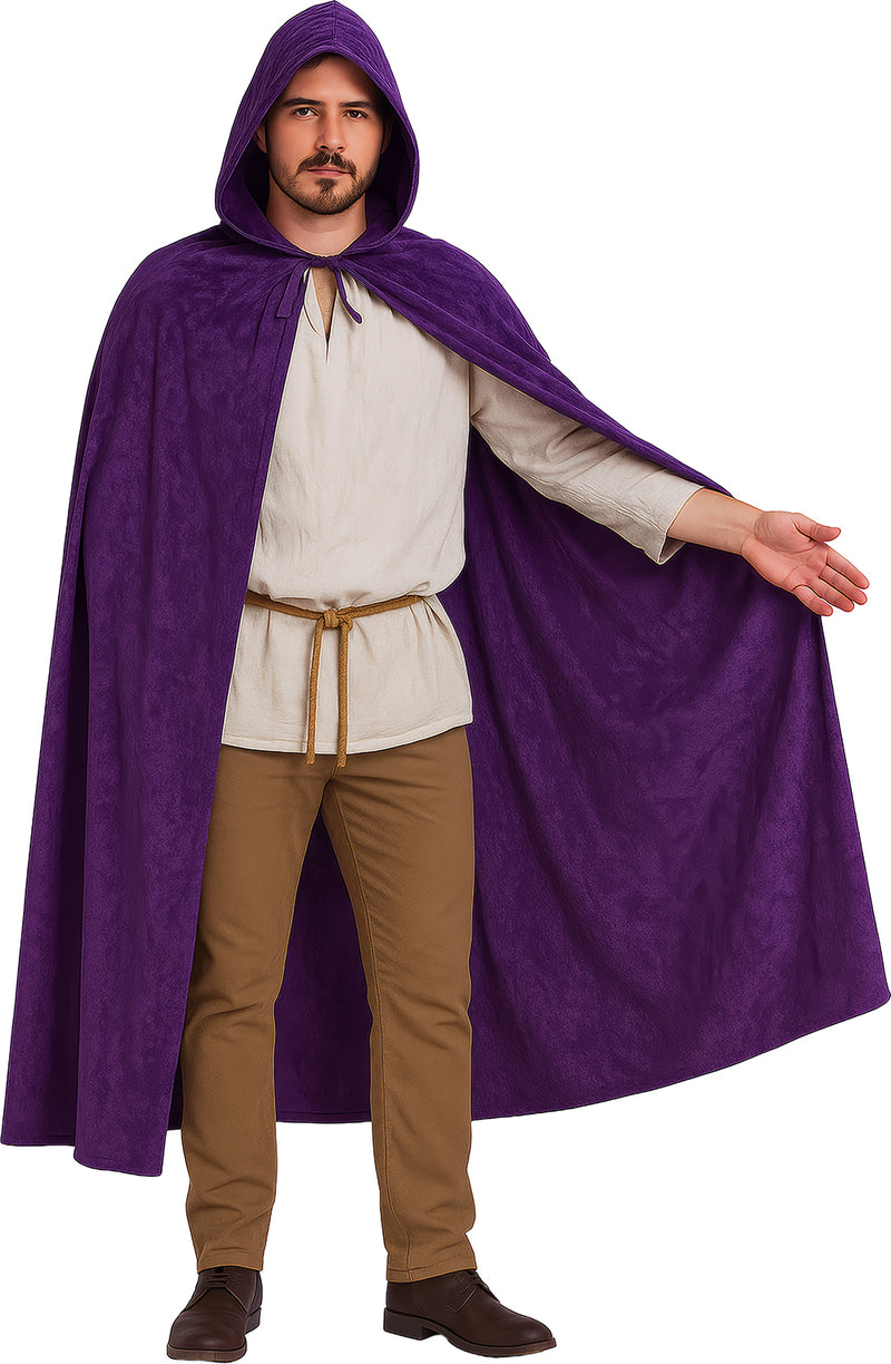 VELVET HOODED CAPE WITH HOOD, 130 CM