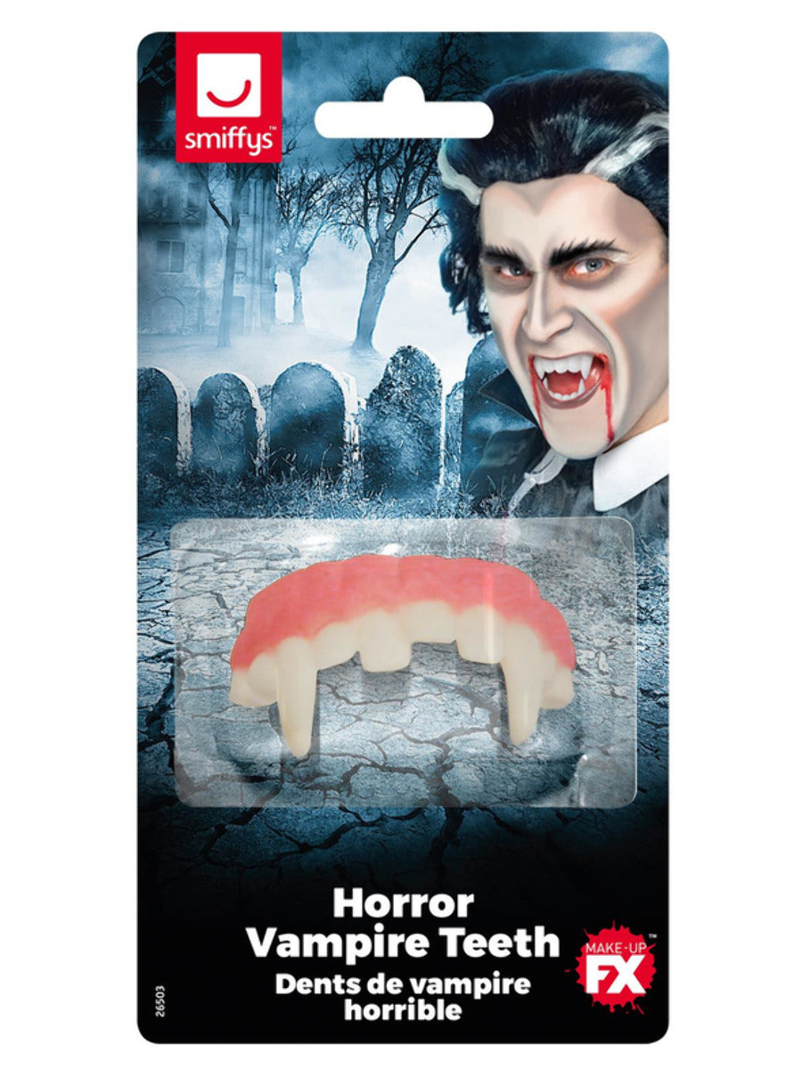 Smiffys Make-Up FX, Horror Vampire Teeth, White - 3