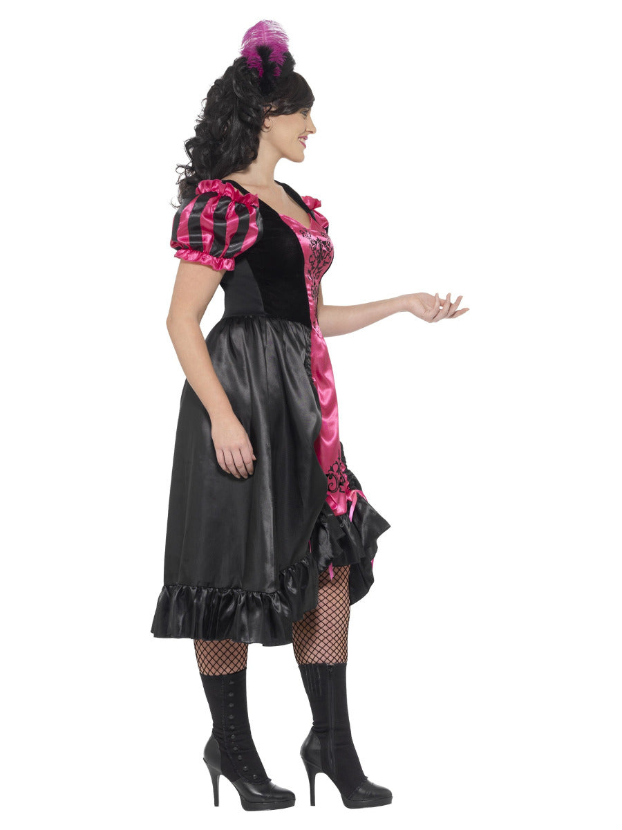 Curves Sassy Saloon Costume, Pink - 4