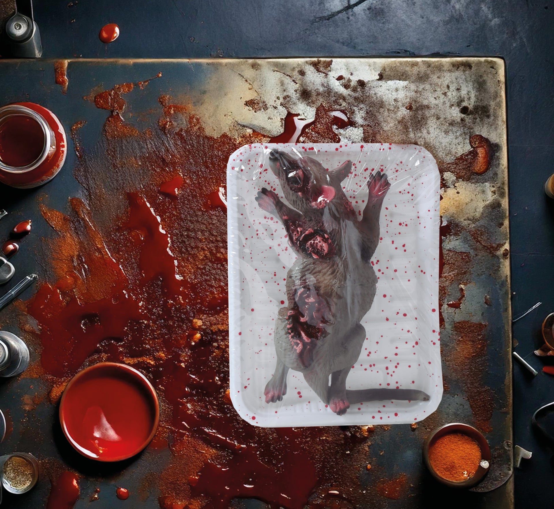 RAT TRAY, VINYL, 19X12 CMS