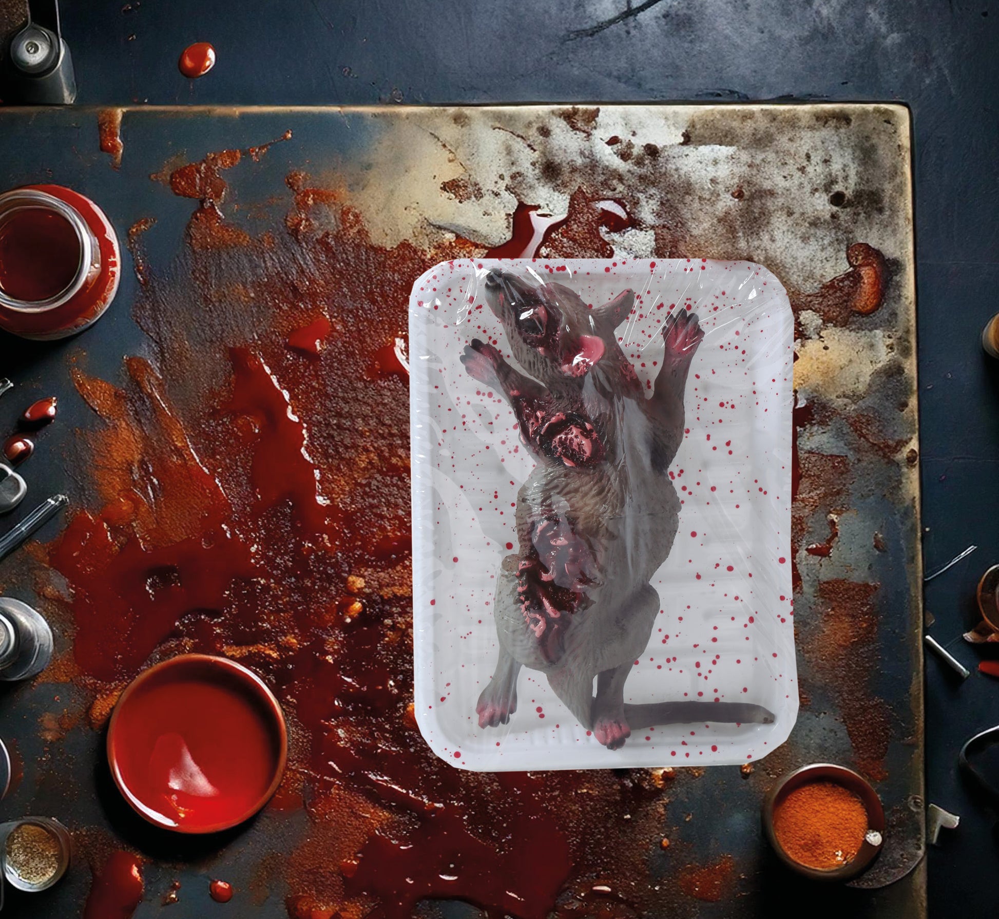 RAT TRAY, VINYL, 19X12 CMS