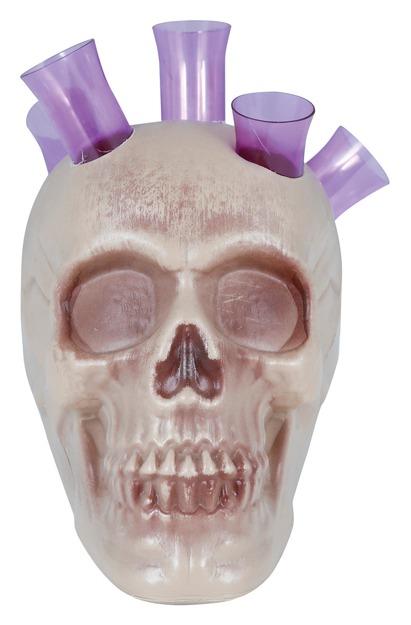 SKULL WITH SHOT GLASSES 20 CMS