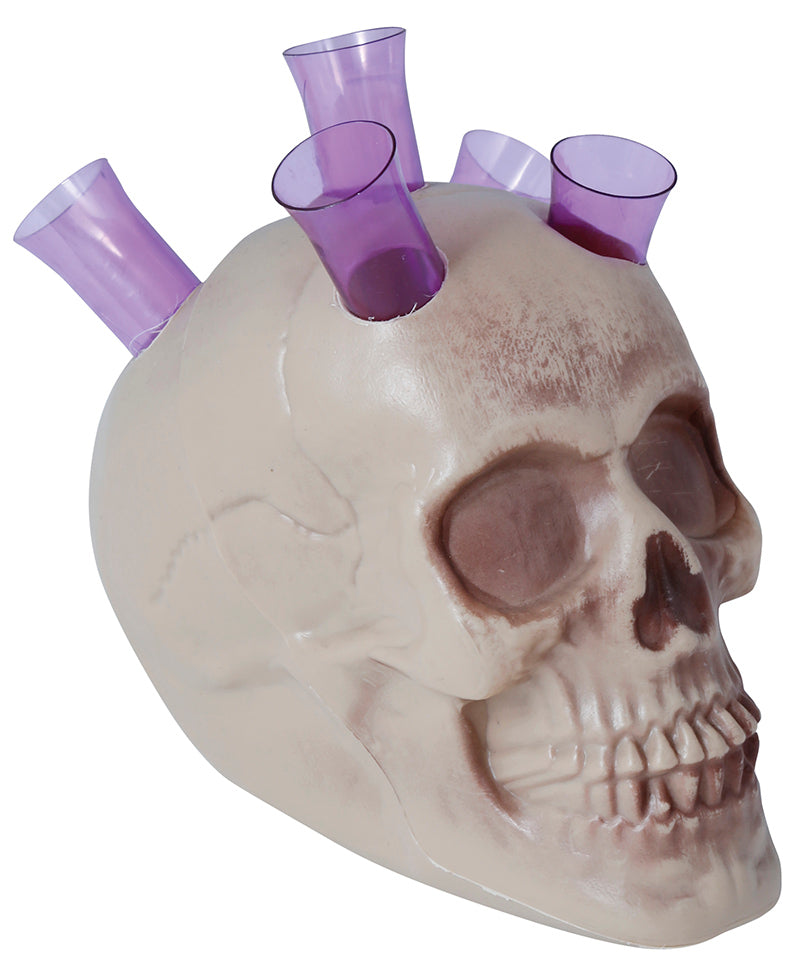 SKULL WITH SHOT GLASSES 20 CMS