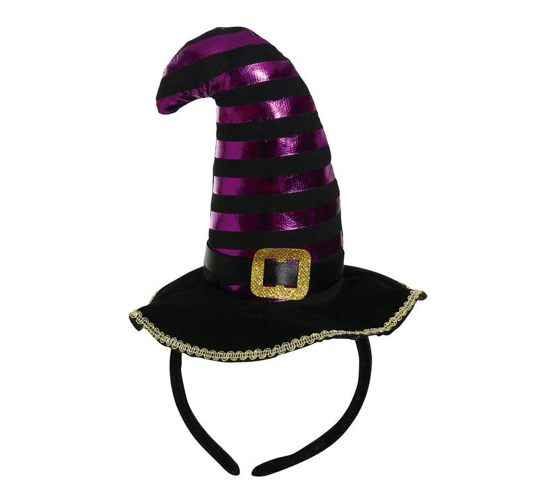 BLACK/PURPLE MINI HAT WITCH TIARA