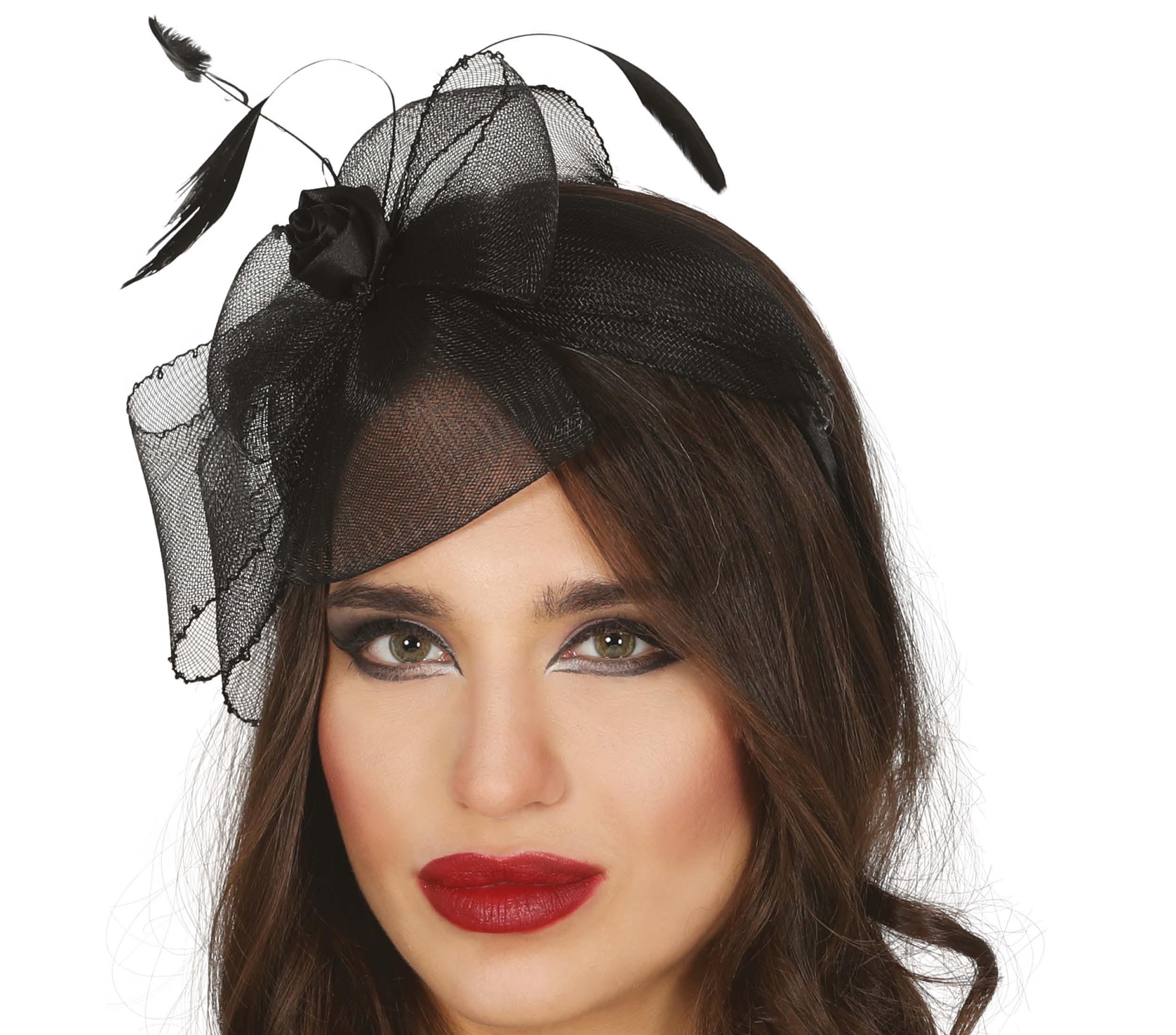 BLACK FLOWER TIARA