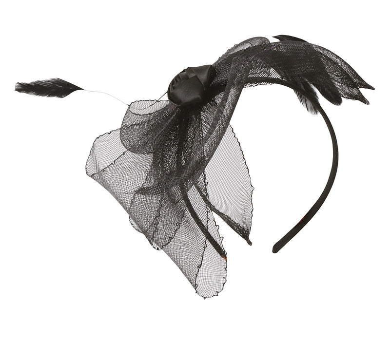BLACK FLOWER TIARA