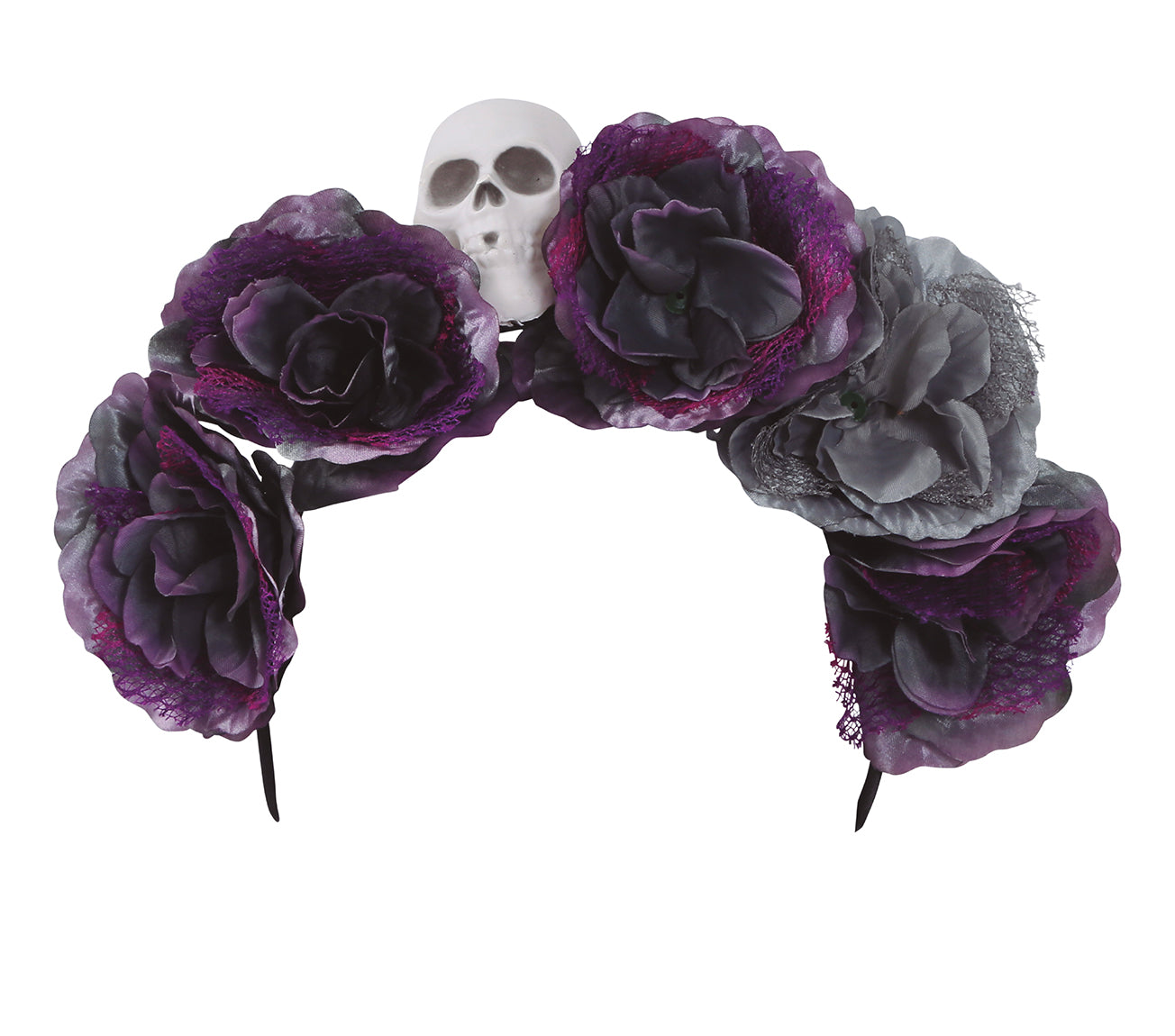 GRAY FLOWERS TIARA