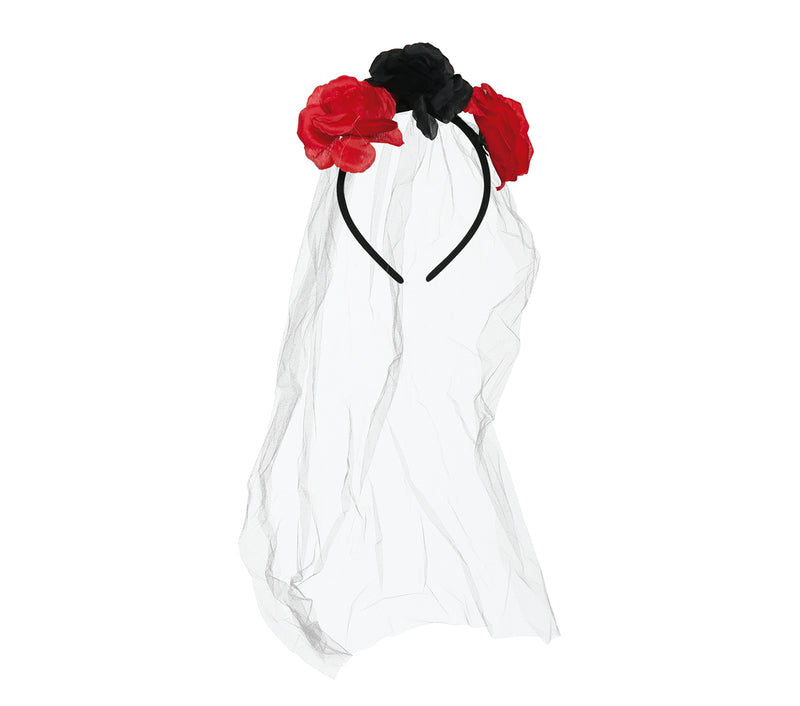 FLOWER HEADBAND WITH VEIL