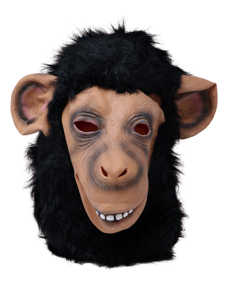 CHIMP MASK WITH HAIR, LATEX