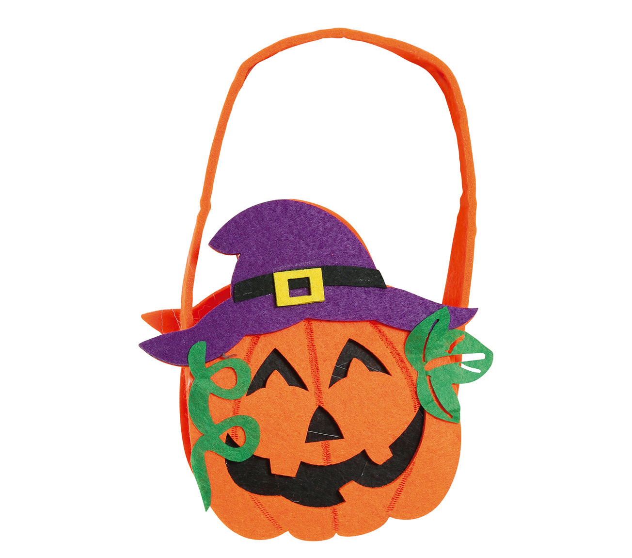 FELT PUMPKIN BASKET 12 X 20 CMS