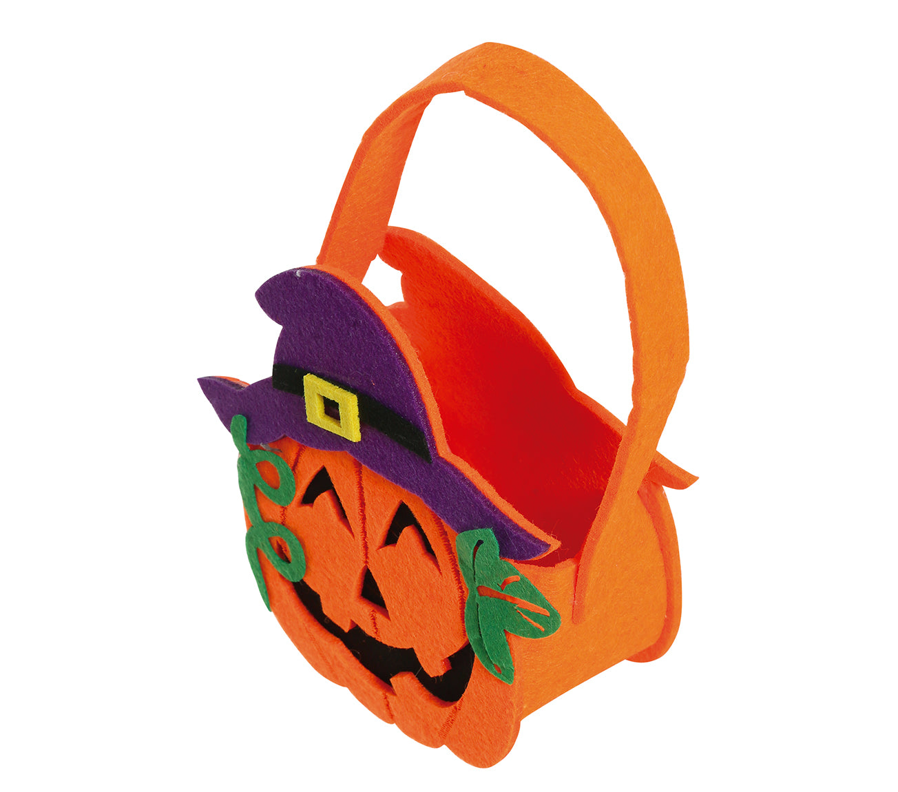 FELT PUMPKIN BASKET 12 X 20 CMS